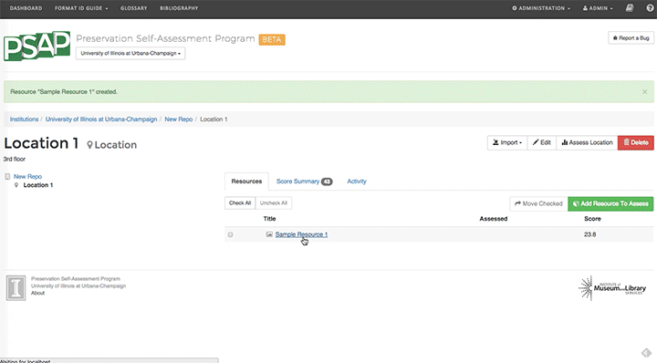 gif of assess resource action